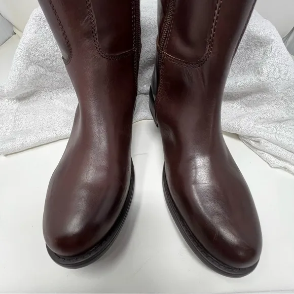 Vince Camuto Tall Riding Boots Kadia Brown Size 7.5 women’s side zip leather