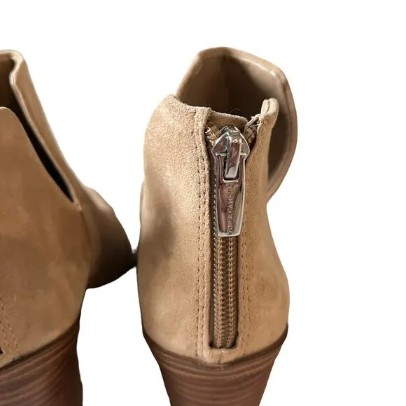 Vince Camuto Tan Suede Block Heeled Boots Size 7.5