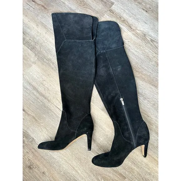Vince Camuto Womens Armaceli Suede Almond Toe Over Knee Riding Boots size 7