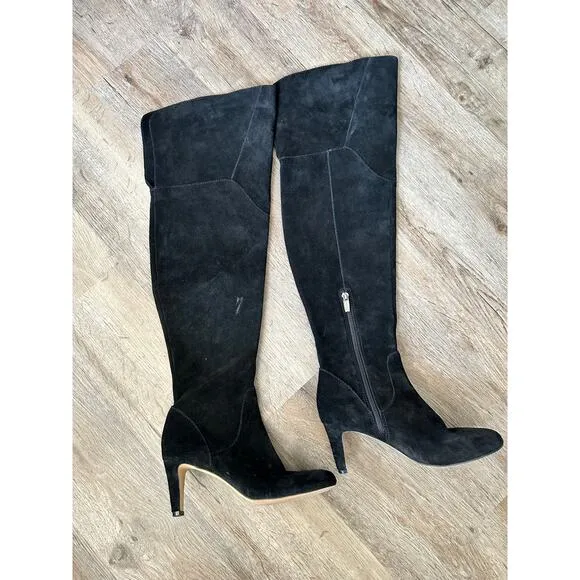Vince Camuto Womens Armaceli Suede Almond Toe Over Knee Riding Boots size 7