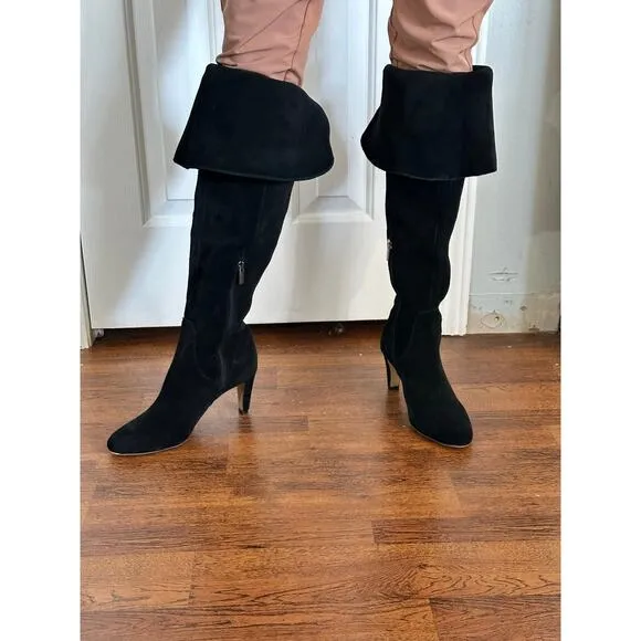 Vince Camuto Womens Armaceli Suede Almond Toe Over Knee Riding Boots size 7