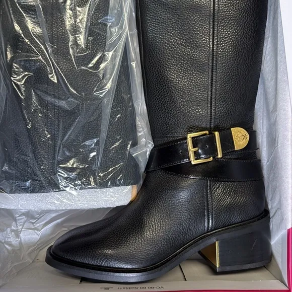 Vince Camuto Women's Gini Knee High Black Leather Boot- Size 9M