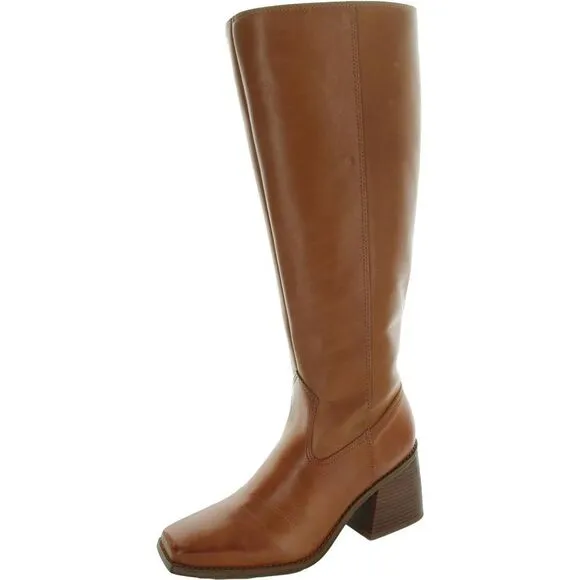 Vince Camuto Womens Sangeti 2 Tan Leather Dressy Knee-High Boots Shoes New