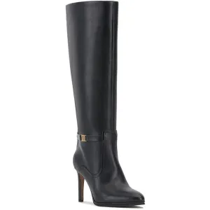 Vince Camuto Womens Slylie4 Black Zipper Leather Over-The-Knee Boots New