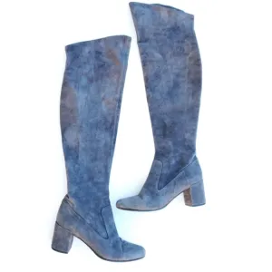 VINCE Suede Gray Over Knee Boots