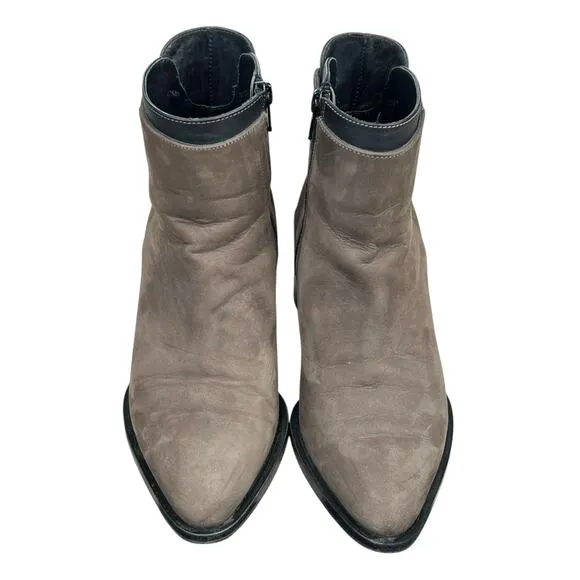 Vince Women’s Brown Suede Block Heel Ankle Boot Size 37 US 6.5