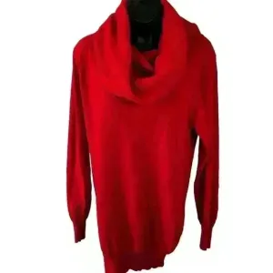 Vintage 80's Daniel‎ Caron 100% Cashmere Red Sweater Dress / Tunic Size S