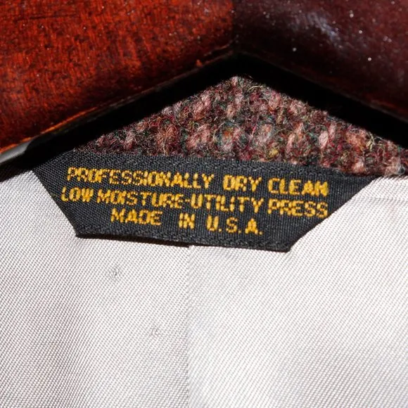 Vintage 80s/90s Land's End Charter Collection Harris Tweed Pure Wool Blazer