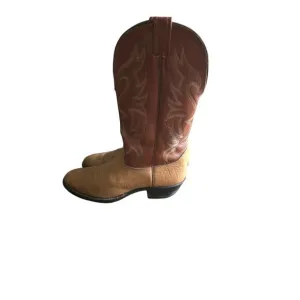 Vintage Biltrite Western Boots Cowboy Tan/Brown Leather Men's Size 10.5D Vibram