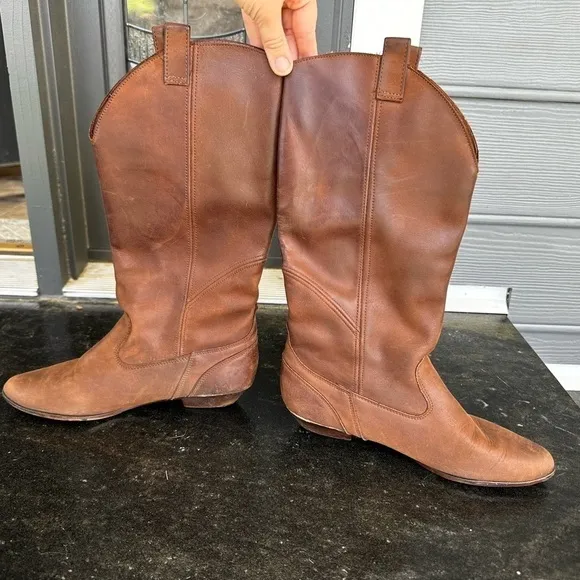 Vintage cowgirl Dexter riding boots western Roadeo genuine leather 9.5 c…​​