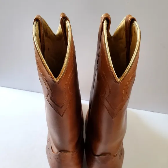 Vintage Dingo Men's Brown Leather Western Boots Size 11D