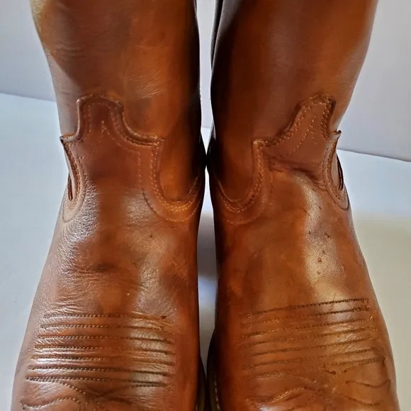 Vintage Dingo Men's Brown Leather Western Boots Size 11D