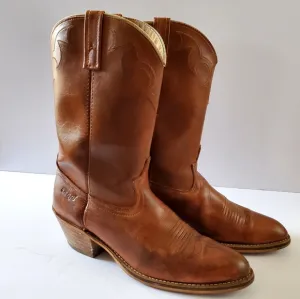 Vintage Dingo Men's Brown Leather Western Boots Size 11D