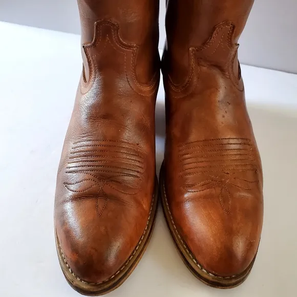 Vintage Dingo Men's Brown Leather Western Boots Size 11D