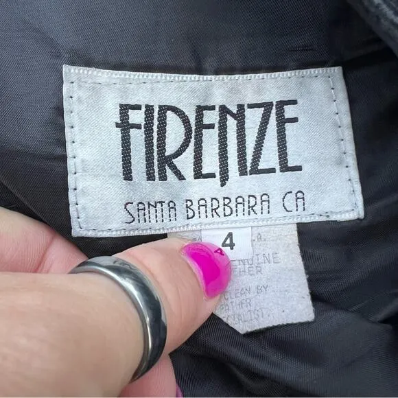 Vintage Firenze Skirt Black Butter Soft Leather Pencil Straight Western Boho 4