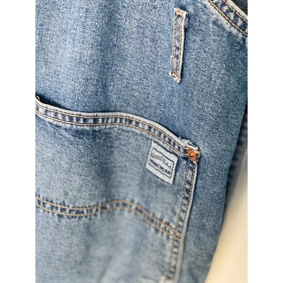Vintage Guess Denim Overalls, Retro Hip Hop Fashion, Size L 1990’s Jean Overalls