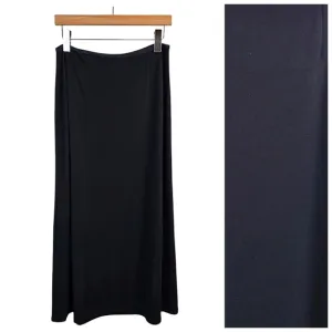 Vintage J. Jill Ponte Knit Full Length Maxi Skirt Large Petite Black Stretchy