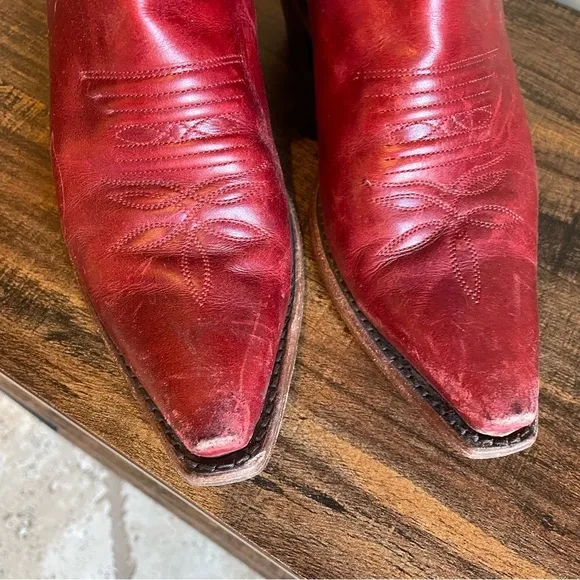 Vintage Justin Women’s Red Cowboy Boots Size 6