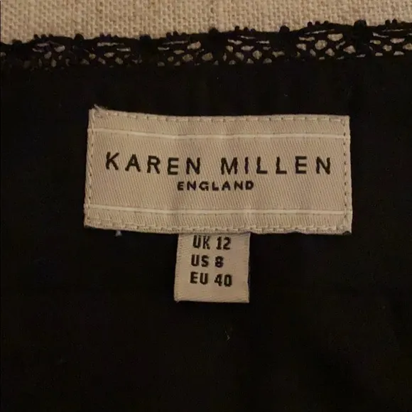 Vintage Karen Millen embroidered flare skirt