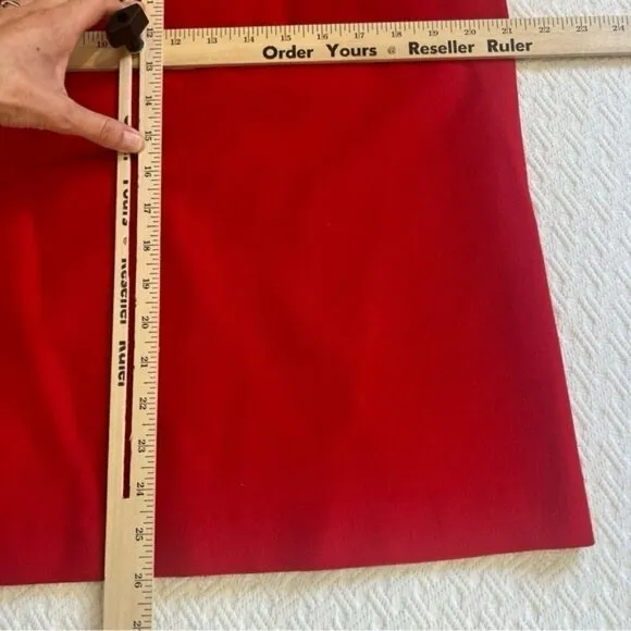 Vintage King Street 70s 80s 100% wool Mini Skirt Red, Size 12 with Pockets