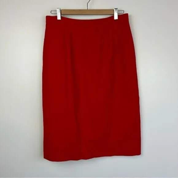 Vintage King Street 70s 80s 100% wool Mini Skirt Red, Size 12 with Pockets