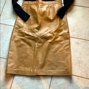 Vintage leather a-line skirt