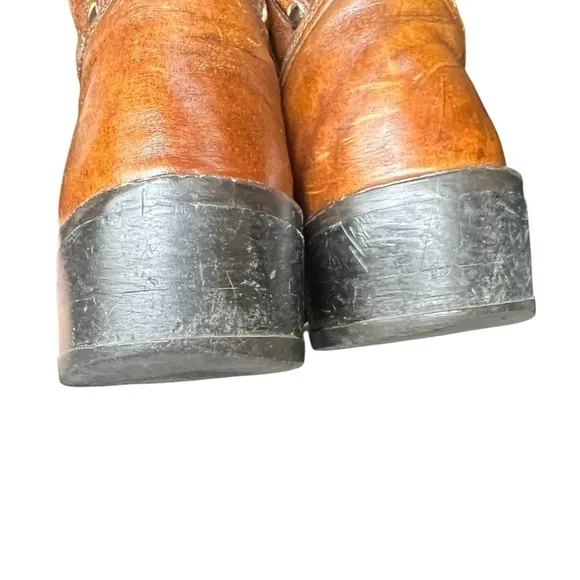 Vintage Leather Cowboy Boots - Men’s Size 9.5