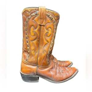 Vintage Leather Cowboy Boots - Men’s Size 9.5