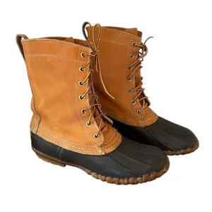 Vintage LL Bean Bean Maine Hunting Boots Women’s 8 Brown and black with gum sole