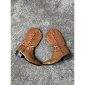 Vintage men's Boots Cowtown Brown Leather Cowboy Boots Vintage Mens‎ Sz 8.5 D