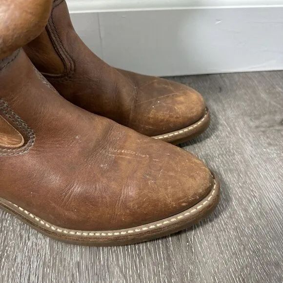 Vintage Red Wing Pecos Boots 488 Light Brown Leather Men's Size 7 D