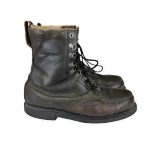 Vintage Sears Leather Boots Lace-up Combat Boots Work Men's 11 EE Wide 86135