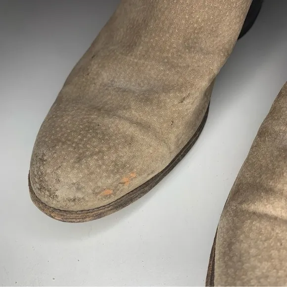 Vintage Suede Leather Bottom Cowboy Boots​​