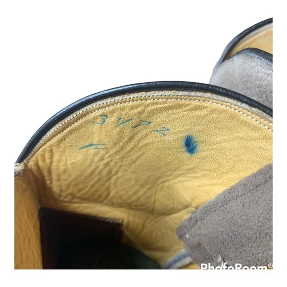 Vintage Suede Leather Bottom Cowboy Boots​​