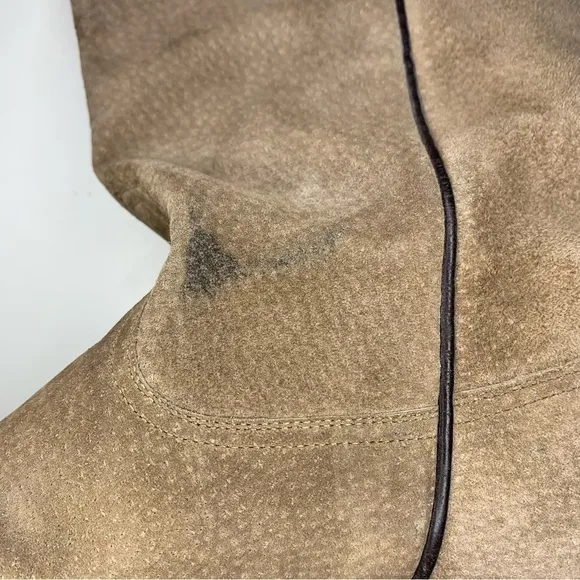 Vintage Suede Leather Bottom Cowboy Boots​​
