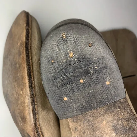 Vintage Suede Leather Bottom Cowboy Boots​​