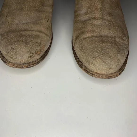Vintage Suede Leather Bottom Cowboy Boots​​