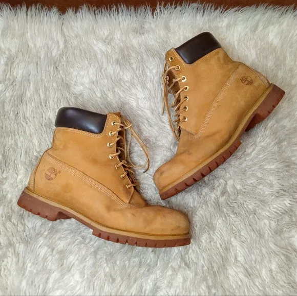 Vintage Timberland Leather Lace Up Waterproof Boot Size 13W