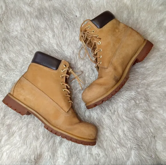 Vintage Timberland Leather Lace Up Waterproof Boot Size 13W