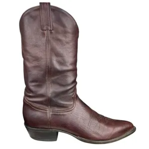 Vintage Tony Lama Women's Brown Leather Leather Cowboy Boots Size US 12 AAA