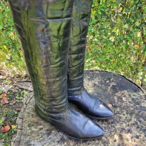 Vintage Women Riding Boots By Made In Italy Size 7.5N/Women Tall Riding Boots/ G