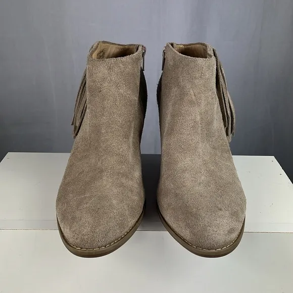 Vionic Women's Faros Fringed Bootie - Greige 322FAROS.