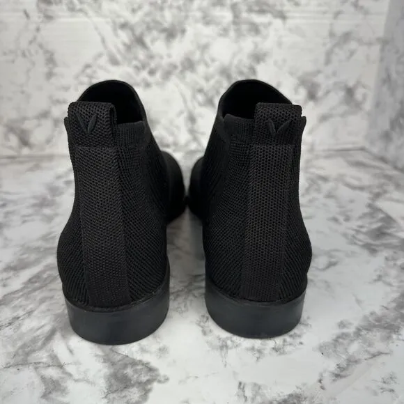 Vivaia Womens Ryan Slip-On Square-Toe Ankle Chelsea Boots Size EU 39/ US 8 Black