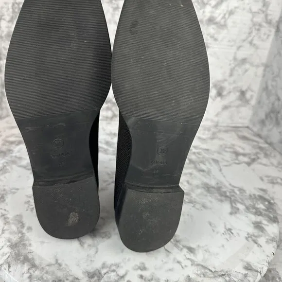 Vivaia Womens Ryan Slip-On Square-Toe Ankle Chelsea Boots Size EU 39/ US 8 Black