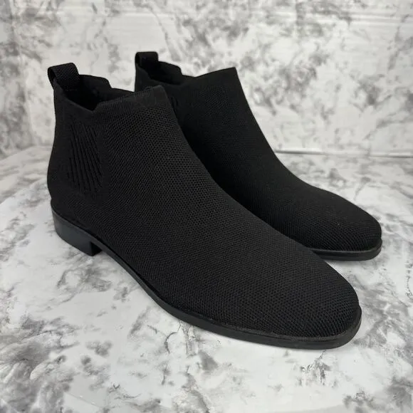 Vivaia Womens Ryan Slip-On Square-Toe Ankle Chelsea Boots Size EU 39/ US 8 Black