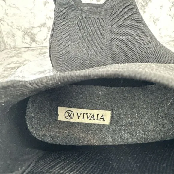 Vivaia Womens Ryan Slip-On Square-Toe Ankle Chelsea Boots Size EU 39/ US 8 Black