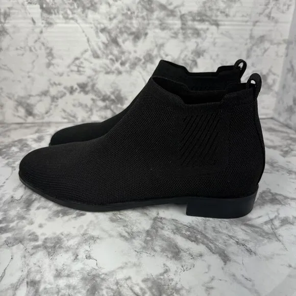 Vivaia Womens Ryan Slip-On Square-Toe Ankle Chelsea Boots Size EU 39/ US 8 Black