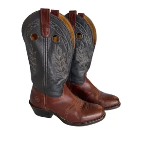 Vtg Double-H Womens Western Cowboy Boots Sz 8.5 M Leather