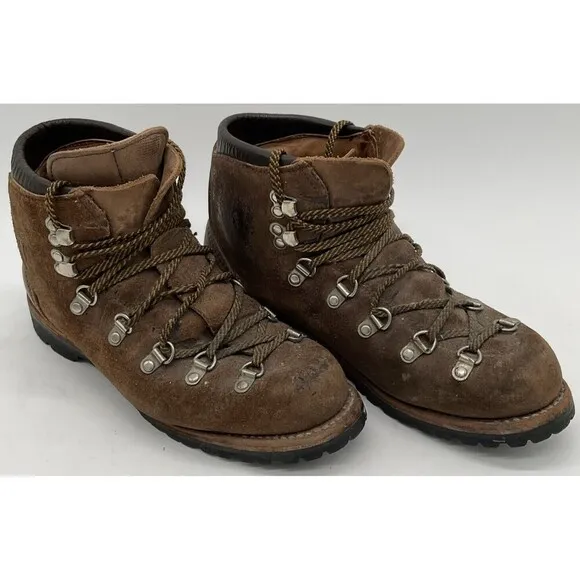VTG Vasque 29396 K73 6230 Mountaineering Hiking Boots Brown Leather Sz 7N