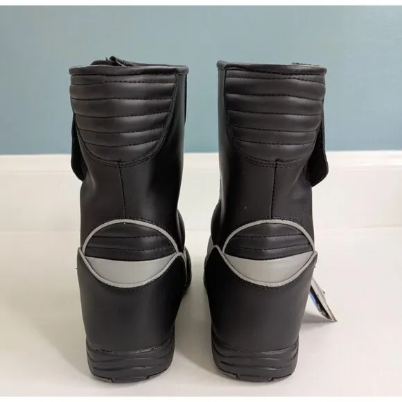 Weise Men's Leather Motorcycle Boots Black Size 14 Waterproof BNWT